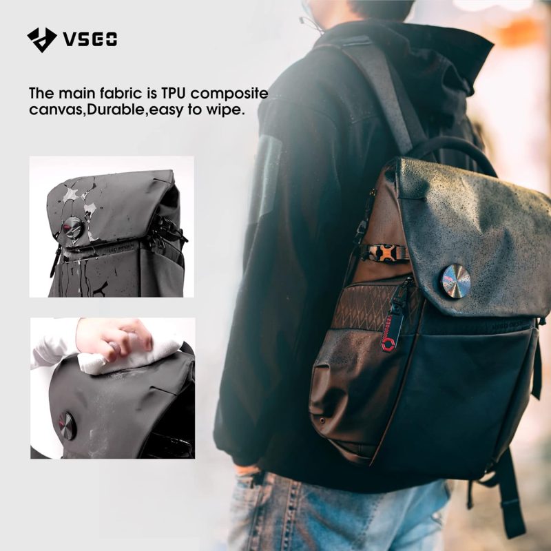 Professional Camera Backpack for DSLR/SLR, Compatible with Sony Canon Nikon Cameras, DJI RSC2 Gimbals, Tripod, 15.6" Laptop, Lenses & Accessories – Waterproof TPU Canvas, Travel & Outdoor Use - Image 6