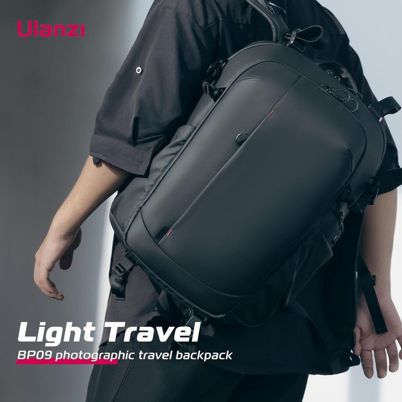 Camera Backpack Professional Bag, Water-Resistant Photography Camera Case Anti Theft Travel for Photographers DSLR Mirrorless Camera Lens Tripod Holder 16" Laptop Black 22L - Image 2