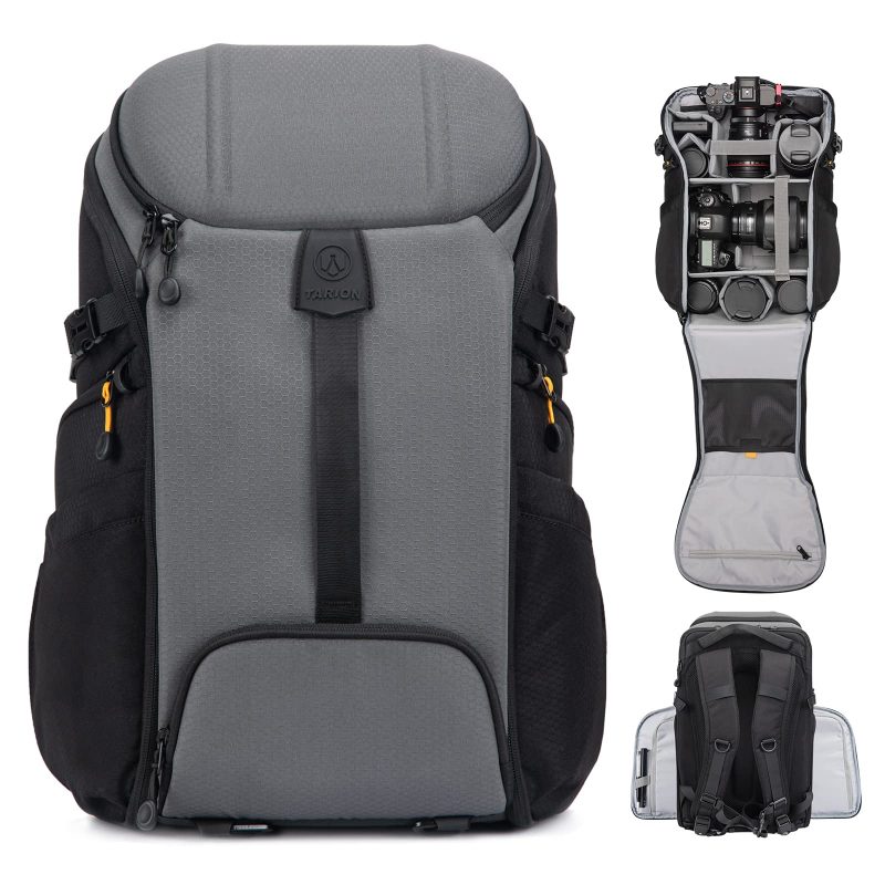 Camera Backpack Bag - Large Photo Backpack with 𝐃𝐮𝐚𝐥-𝐒𝐢𝐝𝐞 𝐎𝐩𝐞𝐧𝐢𝐧𝐠 15.6" Laptop Sleeve Waterproof Raincover DSLR Backpack for Outdoor Photography Hiking Travel Black HX-L - Image 8