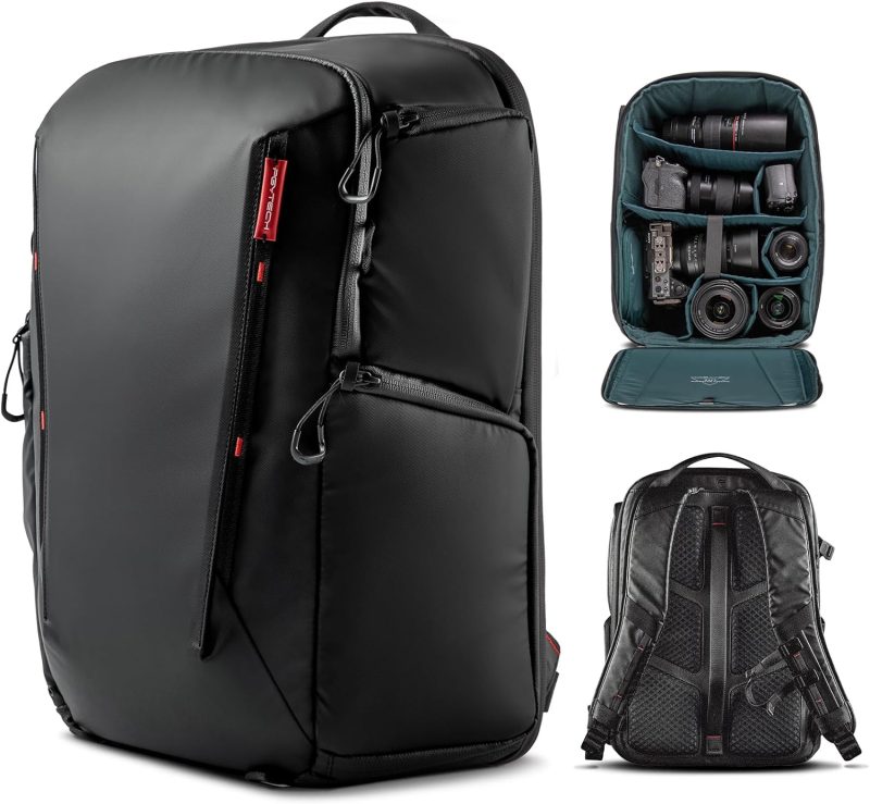 Lite Camera Backpack 22L for DJI, Sony, Canon, Nikon, OSMO Action/Pocket, DSLR/SLR Mirrorless, Camera Tripod Photographer Bag Gift, Camera Pack Black, Weekend Bag