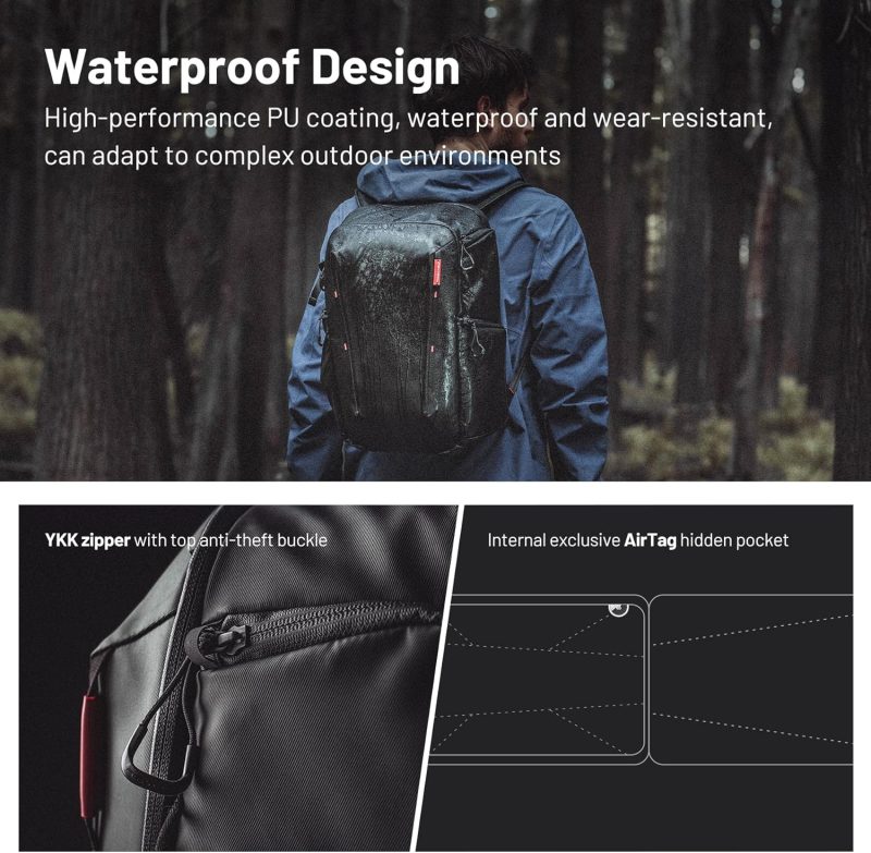 Lite Camera Backpack 22L for DJI, Sony, Canon, Nikon, OSMO Action/Pocket, DSLR/SLR Mirrorless, Camera Tripod Photographer Bag Gift, Camera Pack Black, Weekend Bag - Image 8